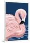 Flamingo Solo-Lantern Press-Framed Art Print