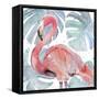 Flamingo Splash II-Annie Warren-Framed Stretched Canvas