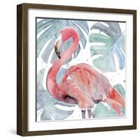 Flamingo Splash II-Annie Warren-Framed Art Print