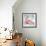 Flamingo Splash II-Annie Warren-Framed Art Print displayed on a wall