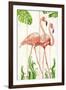 Flamingo Stroll 1-Mary Escobedo-Framed Art Print