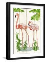 Flamingo Stroll 2-Mary Escobedo-Framed Art Print