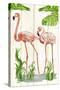 Flamingo Stroll 2-Mary Escobedo-Stretched Canvas