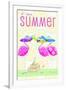 Flamingo Summer II-Andi Metz-Framed Premium Giclee Print