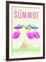 Flamingo Summer II-Andi Metz-Framed Art Print