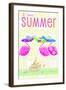 Flamingo Summer II-Andi Metz-Framed Art Print