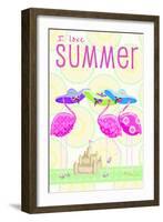 Flamingo Summer II-Andi Metz-Framed Art Print