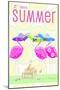 Flamingo Summer II-Andi Metz-Mounted Art Print