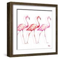 Flamingo Trio I-Tiffany Hakimipour-Framed Art Print