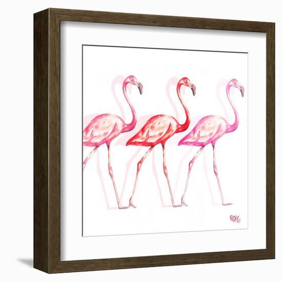 Flamingo Trio I-Tiffany Hakimipour-Framed Art Print