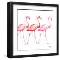 Flamingo Trio I-Tiffany Hakimipour-Framed Art Print