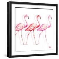 Flamingo Trio I-Tiffany Hakimipour-Framed Art Print