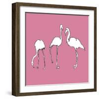 Flamingo Trio-Sandra Jacobs-Framed Giclee Print