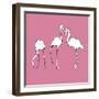Flamingo Trio-Sandra Jacobs-Framed Giclee Print