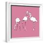 Flamingo Trio-Sandra Jacobs-Framed Giclee Print