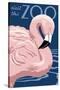 Flamingo - Visit the Zoo-Lantern Press-Stretched Canvas