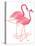 Flamingo Walk Watercolor I-Andi Metz-Stretched Canvas
