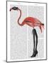 Flamingo with Kinky Boots-Fab Funky-Mounted Art Print