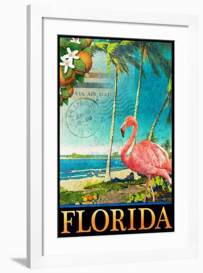 Flamingo-Chris Vest-Framed Art Print