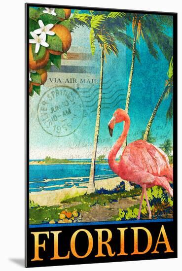 Flamingo-Chris Vest-Mounted Art Print