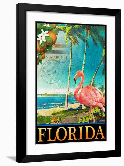 Flamingo-Chris Vest-Framed Art Print