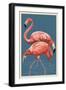 Flamingo-Lantern Press-Framed Art Print