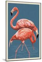 Flamingo-Lantern Press-Mounted Art Print