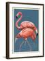 Flamingo-Lantern Press-Framed Art Print