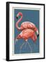 Flamingo-Lantern Press-Framed Art Print