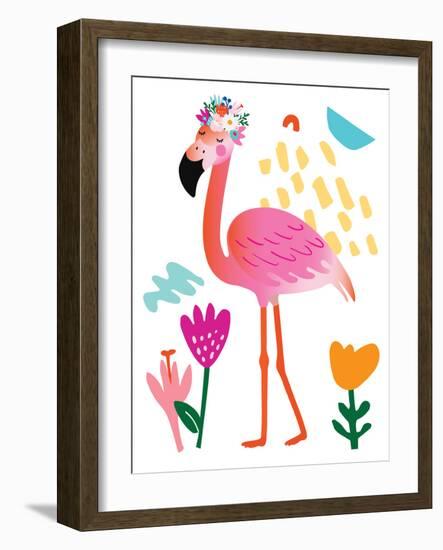 Flamingo-Jennifer McCully-Framed Art Print