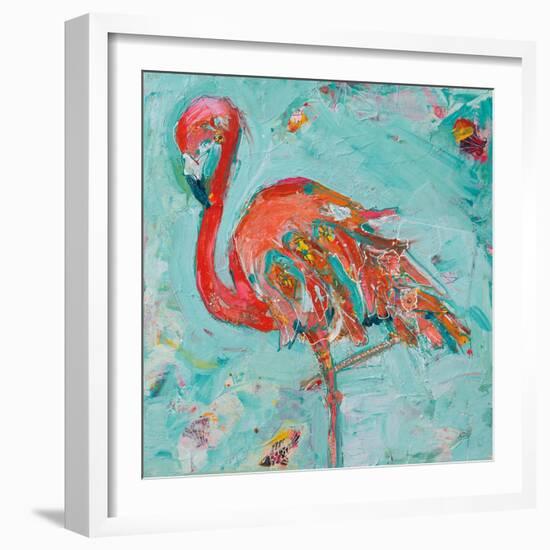 Flamingo-Kellie Day-Framed Art Print