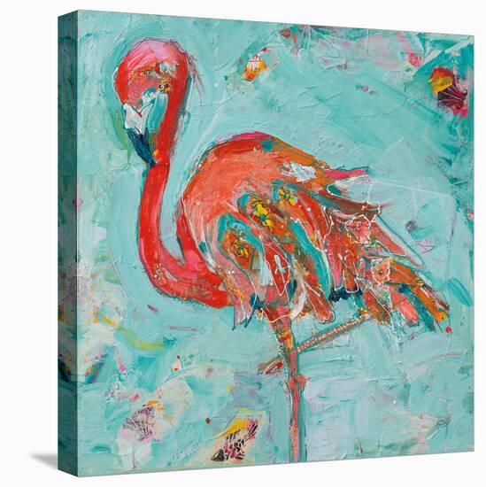 Flamingo-Kellie Day-Stretched Canvas