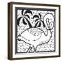 Flamingo-Hello Angel-Framed Giclee Print