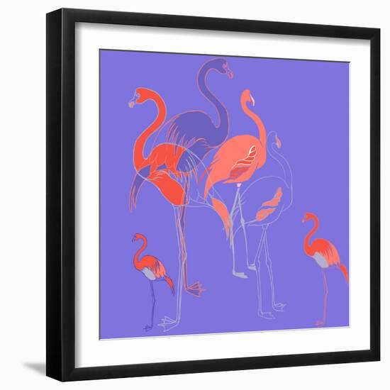 Flamingoes-Anna Platts-Framed Giclee Print