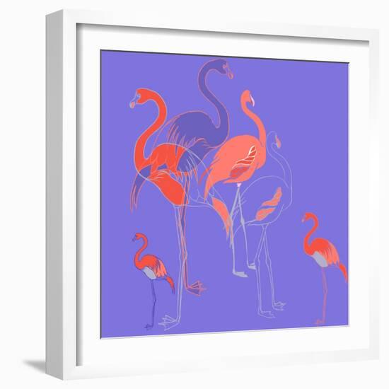 Flamingoes-Anna Platts-Framed Giclee Print
