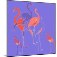 Flamingoes-Anna Platts-Mounted Giclee Print