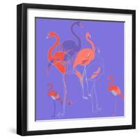 Flamingoes-Anna Platts-Framed Premium Giclee Print