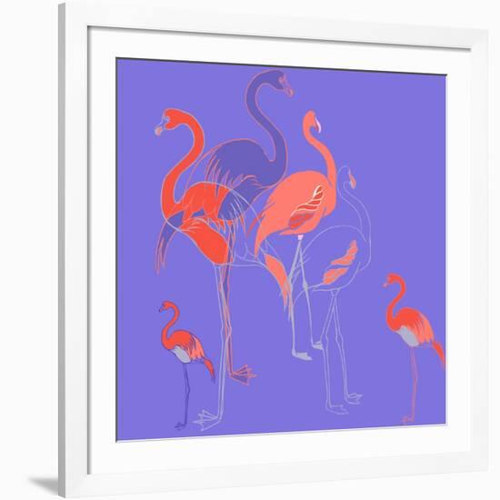 Flamingoes-Anna Platts-Framed Giclee Print