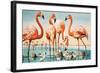 Flamingoes-null-Framed Giclee Print