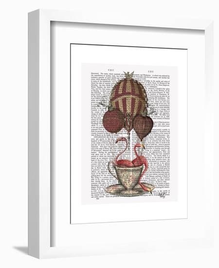 Flamingos in Teacup-Fab Funky-Framed Art Print