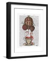 Flamingos in Teacup-Fab Funky-Framed Art Print