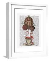 Flamingos in Teacup-Fab Funky-Framed Art Print