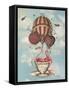 Flamingos in Teacup-Fab Funky-Framed Stretched Canvas