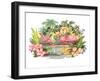 Flamingos in the Tropics-null-Framed Art Print