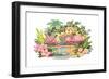 Flamingos in the Tropics-null-Framed Giclee Print