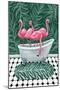 Flamingos in Tub-Yvette St. Amant-Mounted Art Print