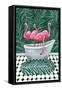 Flamingos in Tub-Yvette St. Amant-Framed Stretched Canvas