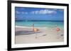 Flamingos on Flamingo Beach, Renaissance Island, Oranjestad, Aruba, Lesser Antilles-Jane Sweeney-Framed Photographic Print