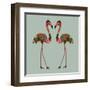 Flamingos Seafoam-Sharon Turner-Framed Art Print