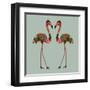 Flamingos Seafoam-Sharon Turner-Framed Art Print